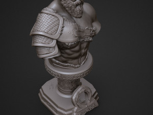 sculpture of god of war kratos 3d print model 3D-Druckmodell