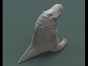 the cookie or sweets jar and the miniature of chubby crocodile 3d print model 3D प्रिंट मॉडल