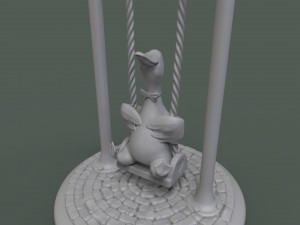 cute duck on the swing 3d print model 3D Print Model