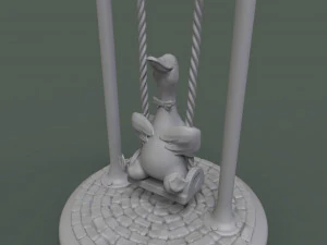 cute duck on the swing 3d print model 3D Print Model