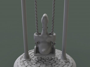cute duck on the swing 3d print model 3D Print Model