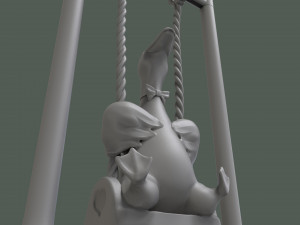cute duck on the swing 3d print model 3D Print Model