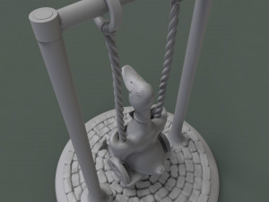 cute duck on the swing 3d print model 3D Print Model
