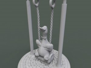 cute duck on the swing 3d print model 3D Print Model