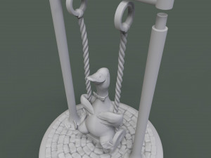cute duck on the swing 3d print model 3D Print Model