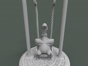 cute duck on the swing 3d print model 3D Print Model
