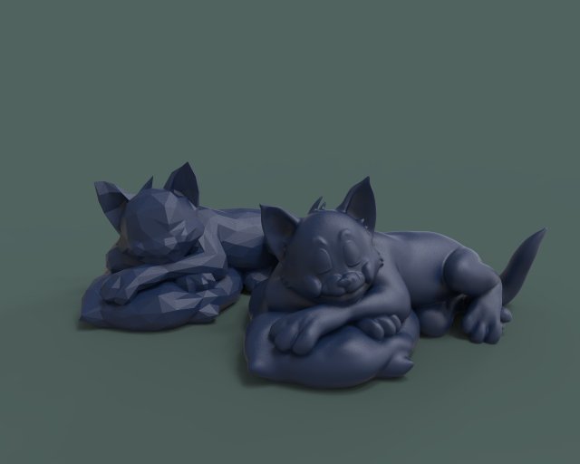 tom the cute cat 3d print model 3D Принт Модель .c4d .max .obj .3ds .fbx .stl .blend 