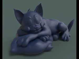 tom the cute cat 3d print model 3D Print Model
