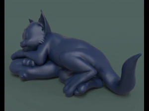 tom the cute cat 3d print model 3D Print Model