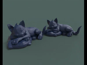 tom the cute cat 3d print model 3D Print Model