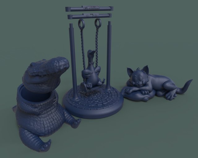 collection of cute animals 3D Print Model .c4d .max .obj .3ds .fbx .stl .blend 