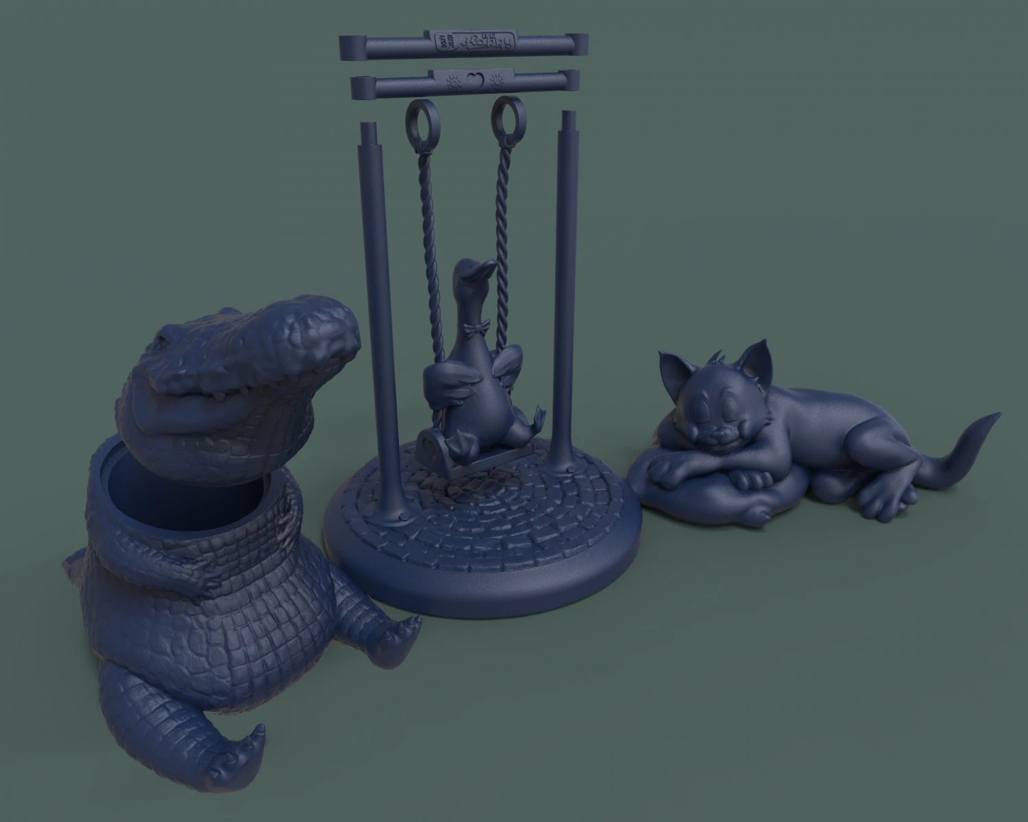 collection of cute animals 3D Print Model .c4d .max .obj .3ds .fbx .stl .blend