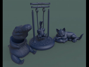 collection of cute animals Modelo de impresión 3D