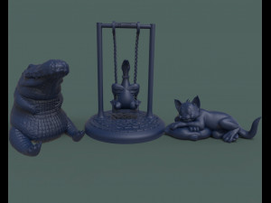 collection of cute animals 3D Print Model