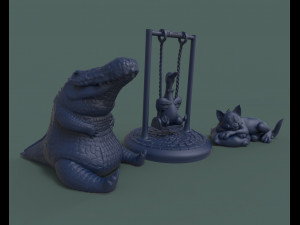 collection of cute animals 3D Print Model