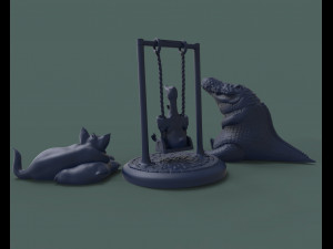 collection of cute animals 3D Print Model