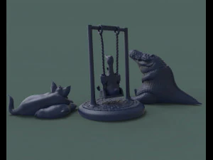 collection of cute animals 3D Print Model