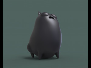 the cute chubby cat 3d print model Modelo de Impressão 3D
