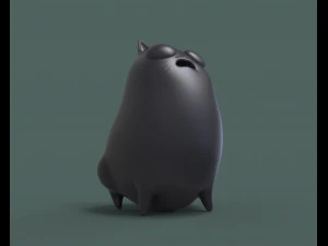 the cute chubby cat 3d print model 3D Print Model