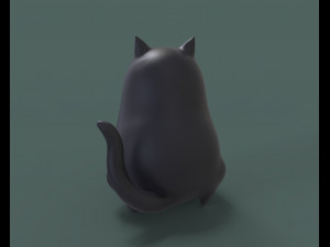 the cute chubby cat 3d print model Modelo de Impressão 3D