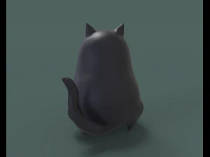the cute chubby cat 3d print model 3D Print Model