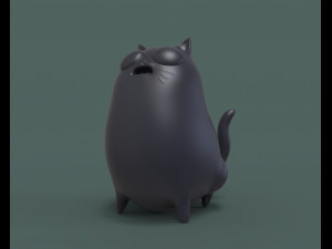the cute chubby cat 3d print model Modelo de Impressão 3D