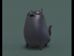 the cute chubby cat 3d print model 3D Print Model