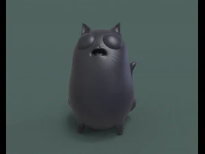 the cute chubby cat 3d print model 3D Print Model