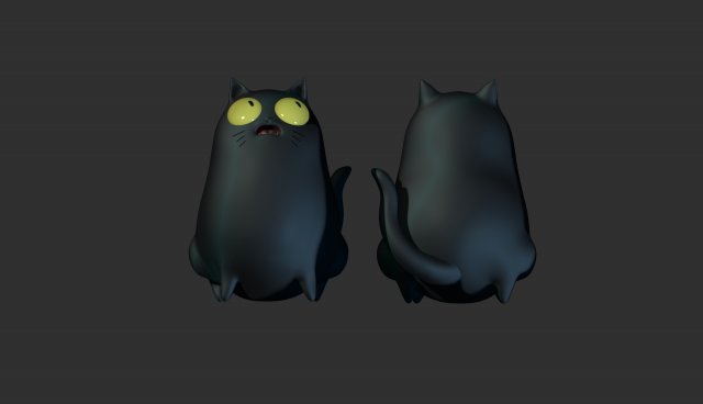 the cute chubby cat 3d print model Modelo de Impressão 3D .c4d .max .obj .3ds .fbx .stl .blend 