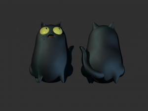 the cute chubby cat 3d print model Modelo de Impressão 3D