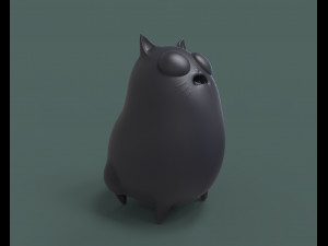 the cute chubby cat 3d print model Modelo de Impressão 3D