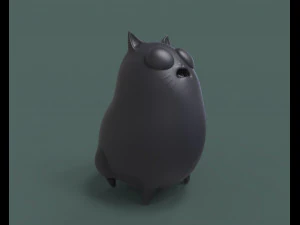 the cute chubby cat 3d print model 3D Print Model