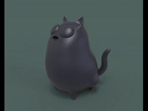 the cute chubby cat 3d print model 3D Print Model