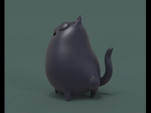 the cute chubby cat 3d print model Modelo de Impressão 3D