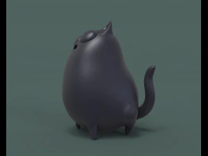the cute chubby cat 3d print model 3D Print Model