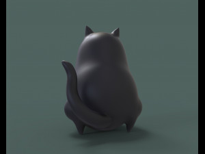 the cute chubby cat 3d print model Modelo de Impressão 3D