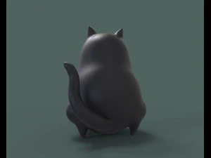 the cute chubby cat 3d print model 3D Print Model