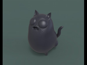 the cute chubby cat 3d print model Modelo de Impressão 3D