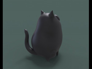 the cute chubby cat 3d print model Modelo de Impressão 3D