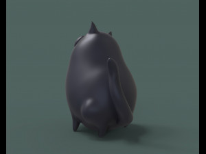 the cute chubby cat 3d print model Modelo de Impressão 3D