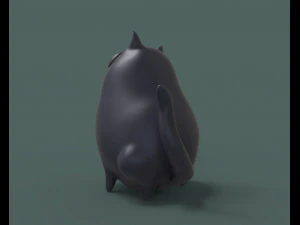 the cute chubby cat 3d print model 3D Print Model