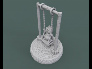 cute cats on the swing 3d print model 3d print model 3D Print Model
