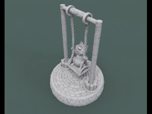 cute cats on the swing 3d print model 3d print model 3D Print Model