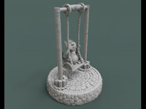 cute cats on the swing 3d print model 3d print model 3D Print Model