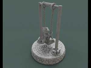 cute cats on the swing 3d print model 3d print model 3D Print Model