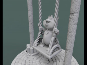 cute cats on the swing 3d print model 3d print model 3D Print Model