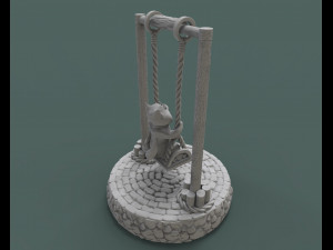 cute cats on the swing 3d print model 3d print model 3D Print Model