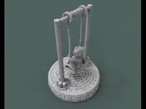 cute cats on the swing 3d print model 3d print model 3D Print Model