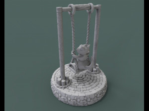 cute cats on the swing 3d print model 3d print model 3D Print Model