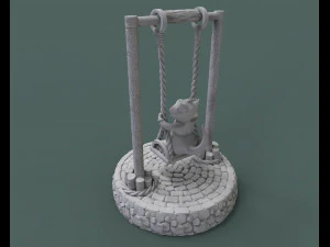 cute cats on the swing 3d print model 3d print model 3D Print Model